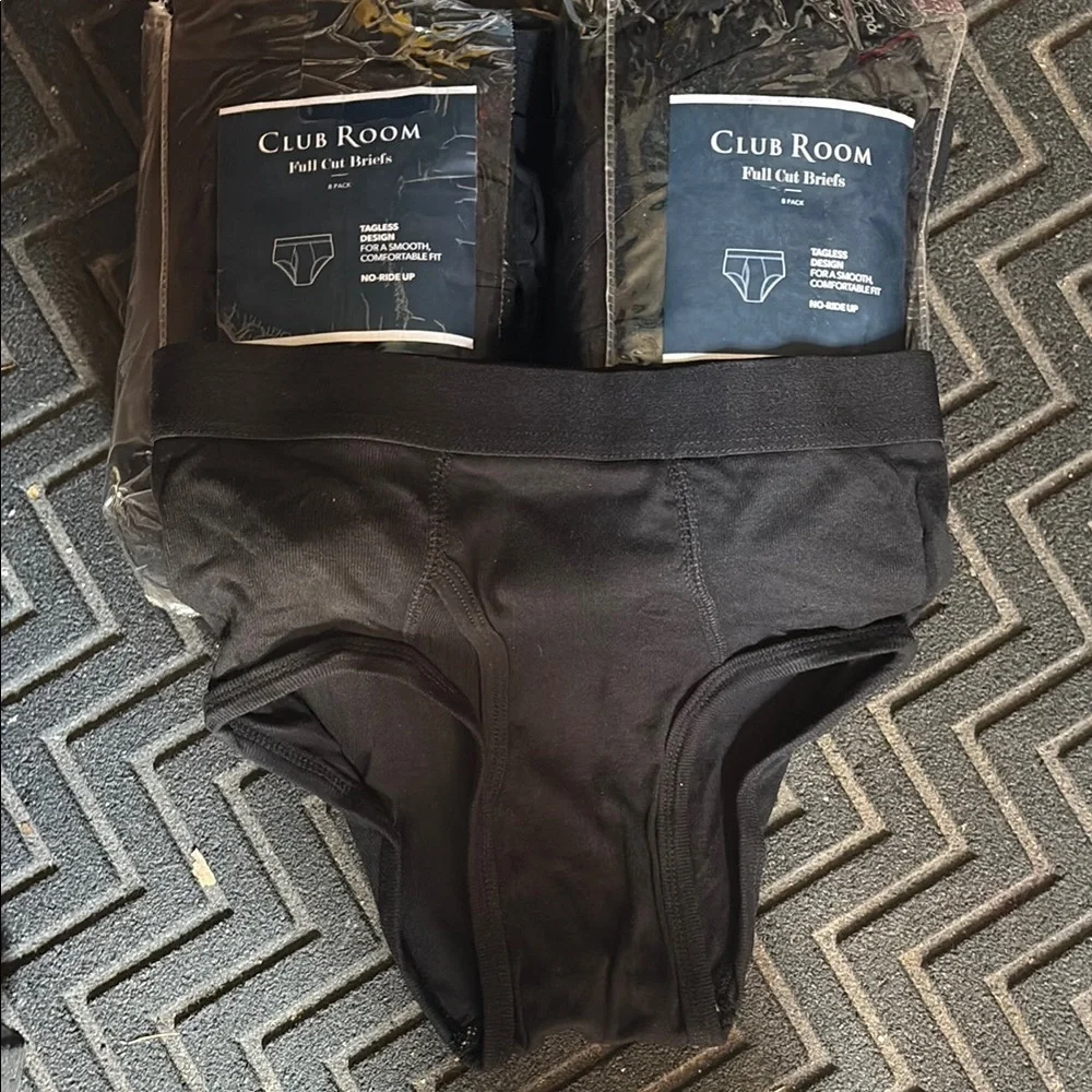 Club Room Men's Black Briefs 2 packs